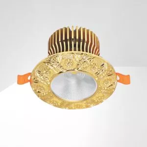 Đèn downlight âm trần nhà phố, biệt thự cổ điển cao cấp, 12wat, thân kim loại đồng cao cấp AFC005/12