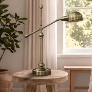 Đèn bàn cổ điển, thân si vàng đồng DB-316