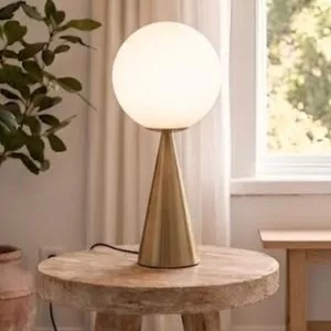 Đèn bàn thiết kế quả cầu thủy tinh đục DB-328