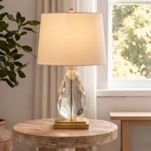 Đèn bàn chao vải trắng, thân phale cao cấp DB-346