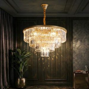 Đèn chùm phale, thiết kế dạng tròn, thẻ phale trắng DC-1030