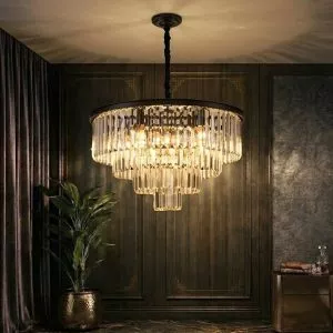 Đèn chùm phale, thiết kế dạng tròn, thẻ phale trắng DC-1031