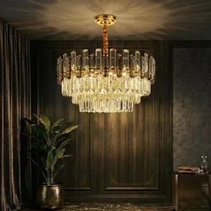 Đèn chùm phale, thiết kế kiểu tròn, thẻ phale K9 cao cấp DC-1055