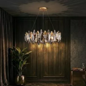 Đèn chùm phale, thiết kế thả tròn, đá phale K9 cao cấp DC-1072