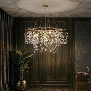 Đèn gắn trần phòng khách-bàn ăn, kiểu Serip tròn nghệ thuật DC-1078