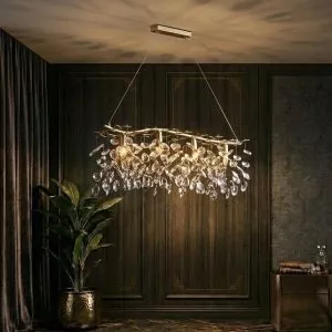 Đèn gắn trần phòng khách-bàn ăn, kiểu Serip thân ngang giá rẻ DC-1079