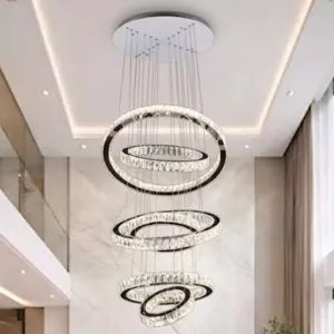 Đèn trang trí thông tầng-sảnh cao cấp, vòng phale đan chéo nghệ thuật DC-116