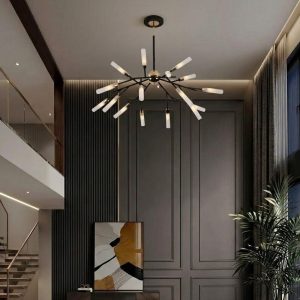 Đèn chùm phòng khách-bàn ăn, 18 ống thủy tinh nghệ thuật DC-136