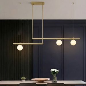 Đèn gắn trần thanh ngang-3 bóng, phong cách Bắc Âu DC-150