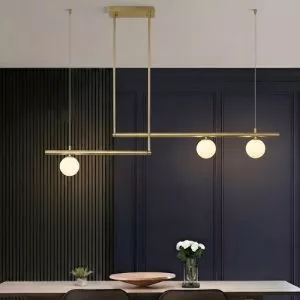 Đèn gắn trần thanh ngang-3 bóng, phong cách Bắc Âu DC-150