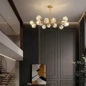 Đèn gắn trần Bắc Âu, 18 chao thủy tinh cao cấp DC-151/15