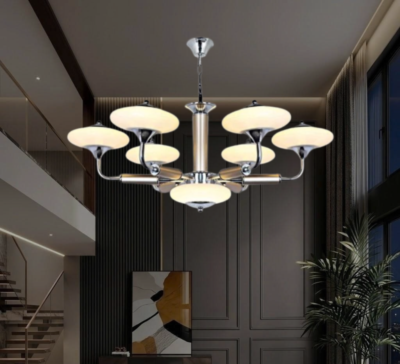 Đèn gắn trần phòng khách-bàn ăn, kiểu Bắc Âu, Led hiện đại DC-2034