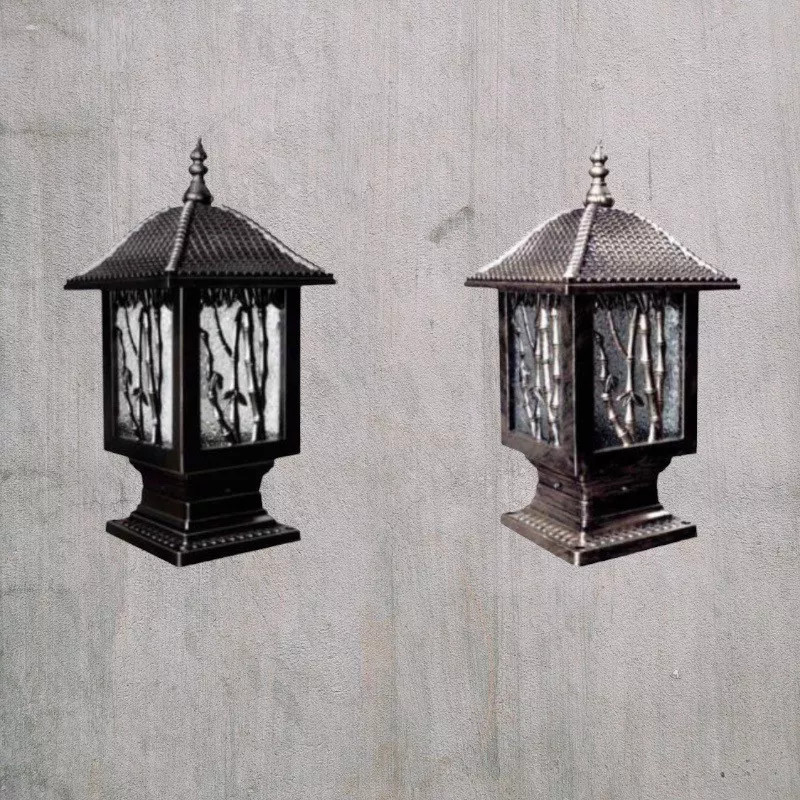 Đèn trụ cổng – hàng rào gang đúc, thiết kế cổ điển DTC-20