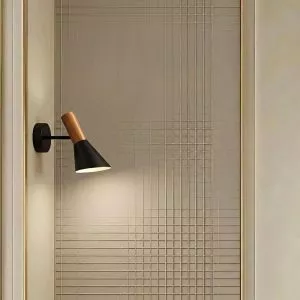 Đèn gắn tường decor, thiết kế chóa cụp, phối đui giả gỗ VDC-524