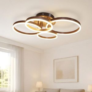 Đèn ốp trần hiện đại, 4 vòng tròn xếp nghệ thuật OT-013