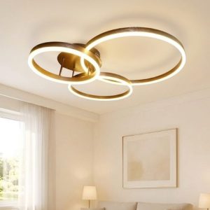 Đèn ốp trần hiện đại, 3 vòng tròn xếp nghệ thuật OT-014
