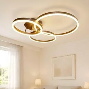 Đèn ốp trần hiện đại, 3 vòng tròn xếp nghệ thuật OT-014