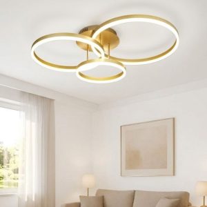 Đèn ốp trần hiện đại, 3 vòng tròn xếp nghệ thuật OT-014