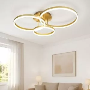 Đèn ốp trần hiện đại, 3 vòng tròn xếp nghệ thuật OT-014