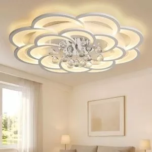 Đèn ốp trần hiện đại, thiết kế bông hoa nghệ thuật OT-017