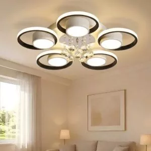 Đèn ốp trần hiện đại, vòng tròn phối phale nghệ thuật OT-022