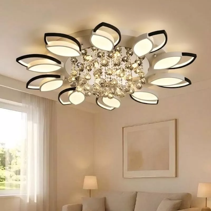 Đèn ốp trần hiện đại, thiết kế bông hoa, phối phale nghệ thuật OT-068 - Hình ảnh 3