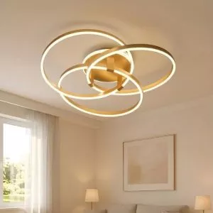 Đèn ốp trần hiện đại, thiết kế vòng led nghệ thuật OT-122