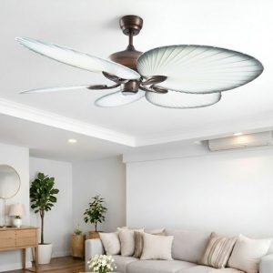 Quạt trần thiết kế 5 cánh lá cọ nghệ thuật  QT-148