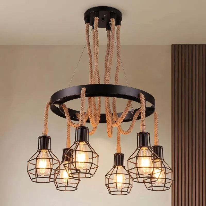 Đèn thả sắt phong cách cơ khí TDC-1031