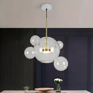 Đèn thả decor – thủy tinh thiết kế hình bọt biển TDC-105