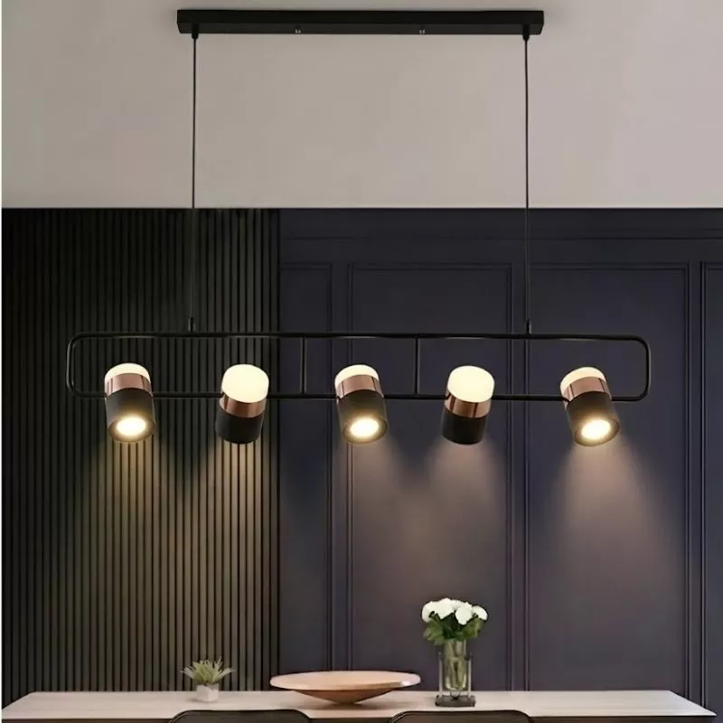 Đèn thả decor - thiết kế ngang 5 bóng, led 3 chế độ hiện đại TDC-108/5