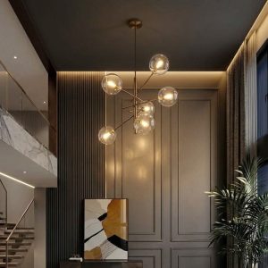 Đèn Thả Phong cách Bắc Âu, 6 Chao Thủy Tinh TDC-1195