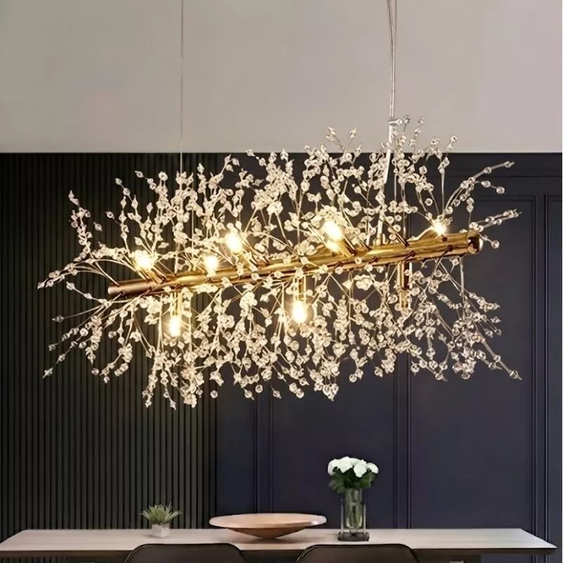 Đèn thả phòng khách-bàn ăn, thanh ngang, kiểu hoa Bồ Công Anh TDC-1254