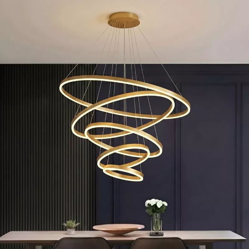 Đèn Thả Decor LED Hiện Đại 5 Vòng TDC-205
