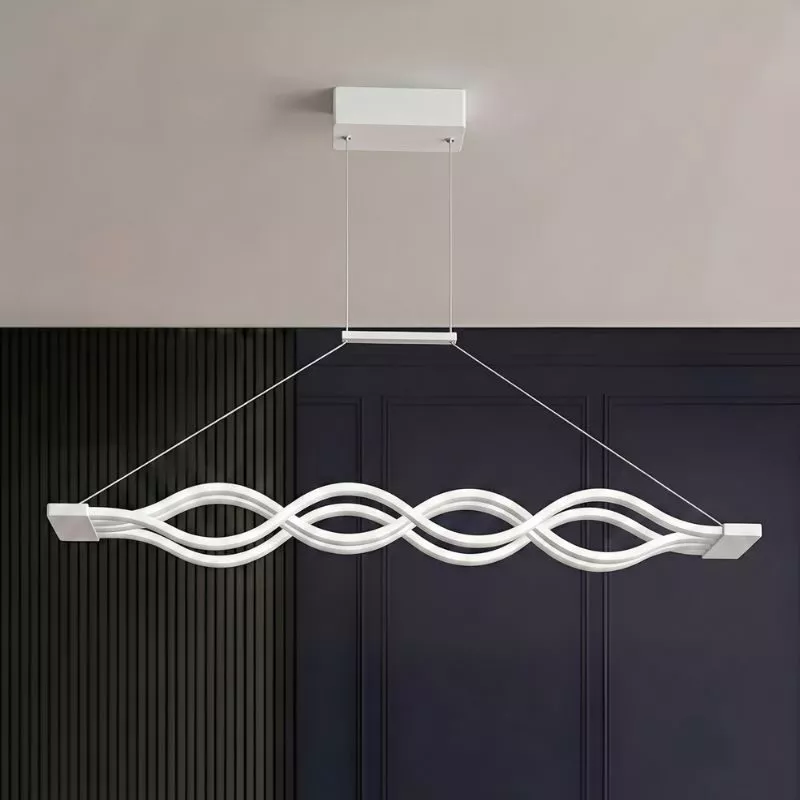 Đèn thả Led, thanh ngang, kiểu gọn sóng nghệ thuật TDC-208