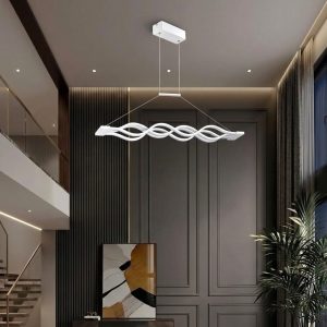 Đèn thả Led, thanh ngang, kiểu gọn sóng nghệ thuật TDC-208