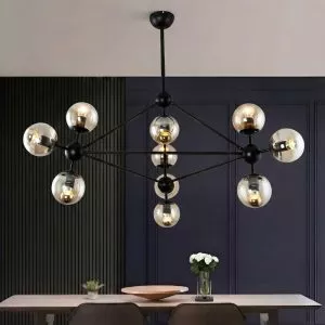 Đèn gắn trần phòng khách-bàn ăn, thiết kế phân tử 10 bóng TDC-226