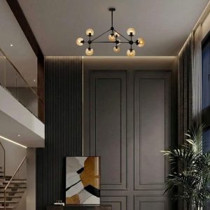 Đèn gắn trần phòng khách-bàn ăn, thiết kế phân tử 10 bóng TDC-226