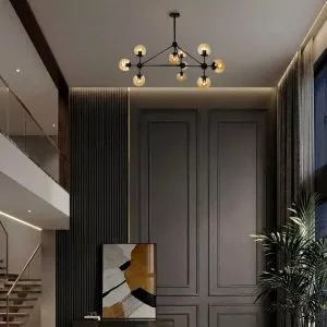 Đèn gắn trần phòng khách-bàn ăn, thiết kế phân tử 10 bóng TDC-226