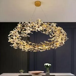 Đèn chùm hiện đại phòng khách-bàn ăn, thiết kế vòng hoa phale cao cấp TDC-230