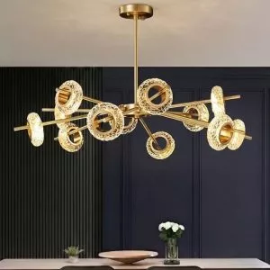 Đèn chùm hiện đại phòng khách-bàn ăn , vòng đá phale cao cấp TDC-241
