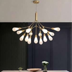 Đèn chùm hiện đại – Hera lá thủy tinh cao cấp TDC-244