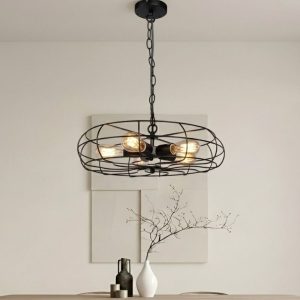 Đèn thả decor – khung kim loại thiết kế hình quạt sáng tạo TDC-78