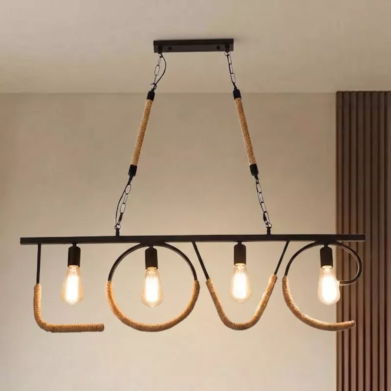 Đèn thả decor - phong cách cơ khí, thiết kế chữ LOVE TDC-97