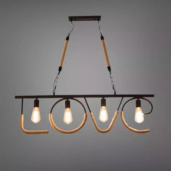 Đèn thả decor - phong cách cơ khí, thiết kế chữ LOVE TDC-97 - Hình ảnh 2