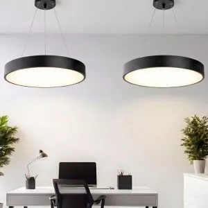 Đèn thả máng thả văn phòng dạng tròn kín 50cm 3 chế độ sáng TVP-1106