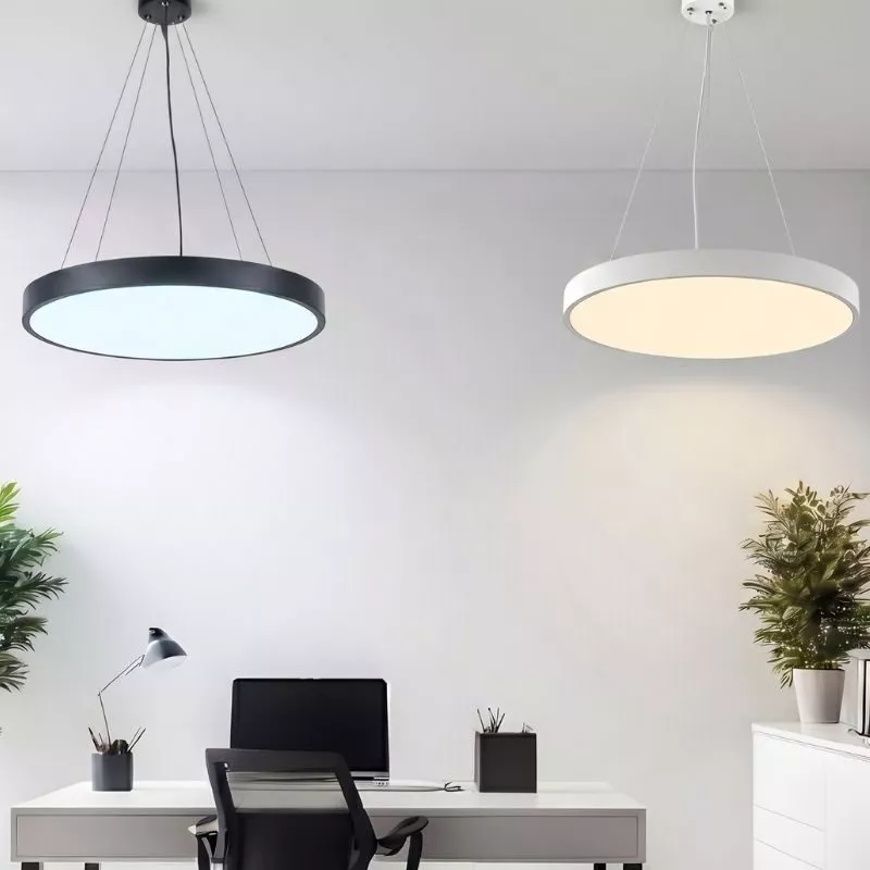 Đèn thả văn phòng dạng tròn kín 60cm TVP-1107