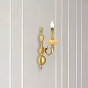 Đèn vách đồng nguyên chất thiết kế tay nến,chao đá cẩm thạch VD-182