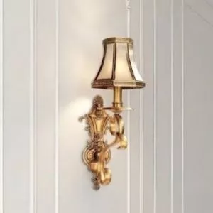 Đèn vách đồng nguyên chất, chao thiết kế VD-207