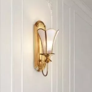 Đèn vách đồng nguyên chất, chao thiết kế VD-208